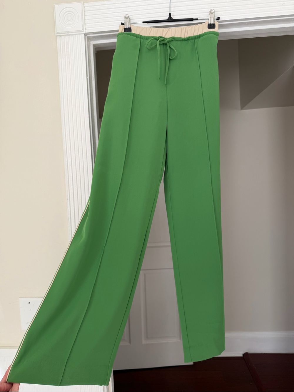 Zara Green Drawstring Trouser Pants - Picture 4 of 5